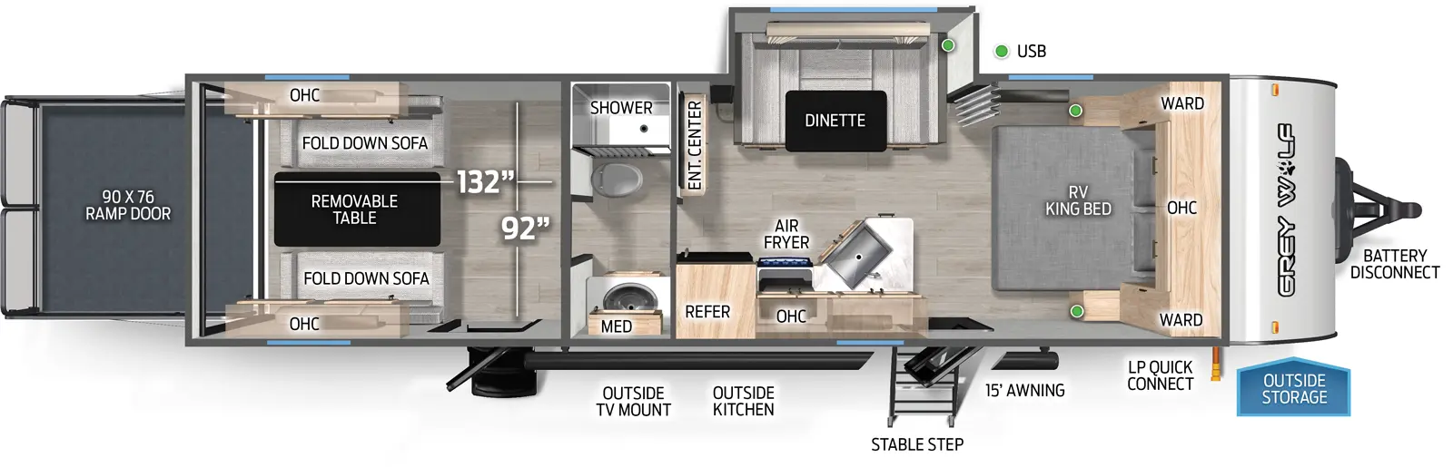 Grey Wolf 27RR Floorplan